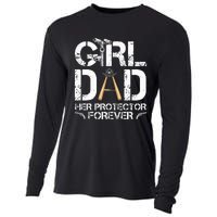 GirlDad Her Protector Forever Funny Father Cooling Performance Long Sleeve Crew