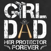 GirlDad Her Protector Forever Funny Father 25L Jumbo Tote