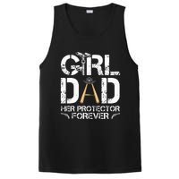 GirlDad Her Protector Forever Funny Father PosiCharge Competitor Tank