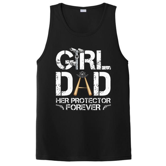 GirlDad Her Protector Forever Funny Father PosiCharge Competitor Tank