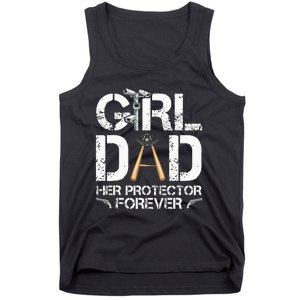 GirlDad Her Protector Forever Funny Father Tank Top