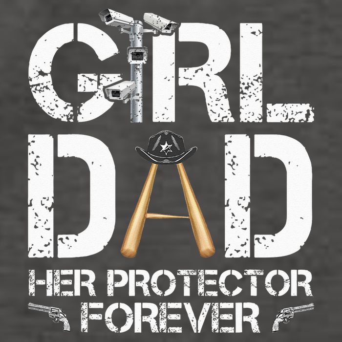GirlDad Her Protector Forever Funny Father Vector Backpack