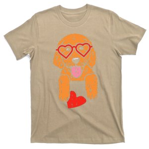 Goldendoodle Heart Pocket Cute Valentines Day Dog Lover T-Shirt