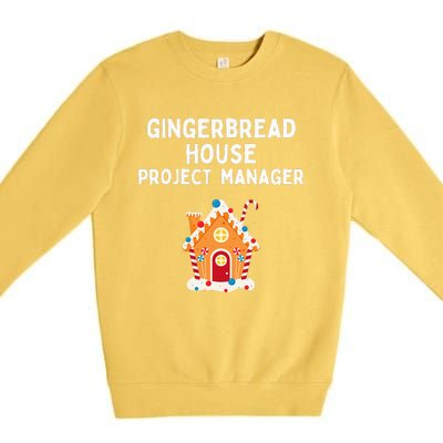 Gingerbread House Project Manager gift for christmas  Premium Crewneck Sweatshirt