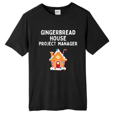 Gingerbread House Project Manager gift for christmas  Tall Fusion ChromaSoft Performance T-Shirt