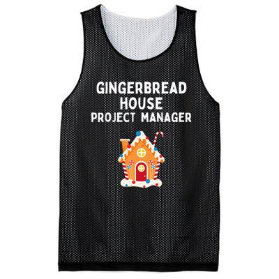 Gingerbread House Project Manager gift for christmas  Mesh Reversible Basketball Jersey Tank