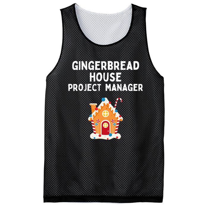 Gingerbread House Project Manager gift for christmas  Mesh Reversible Basketball Jersey Tank