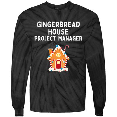 Gingerbread House Project Manager gift for christmas  Tie-Dye Long Sleeve Shirt