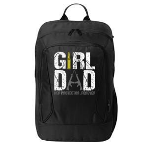 GirlDad Her Protector Forever Funny Father City Backpack