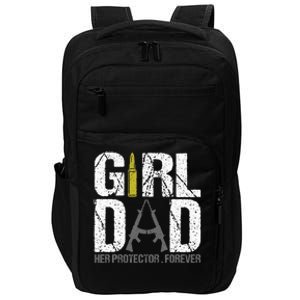 GirlDad Her Protector Forever Funny Father Impact Tech Backpack