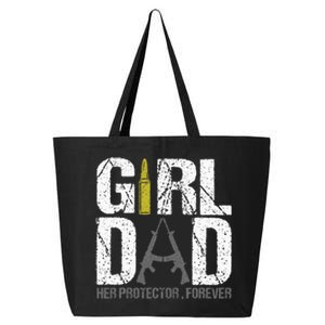 GirlDad Her Protector Forever Funny Father 25L Jumbo Tote