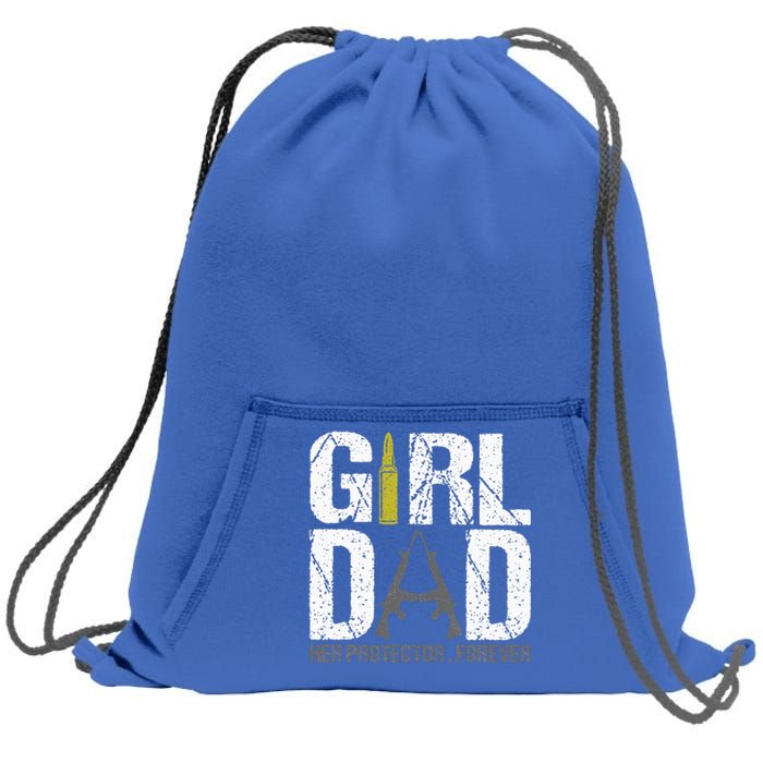 GirlDad Her Protector Forever Funny Father Sweatshirt Cinch Pack Bag