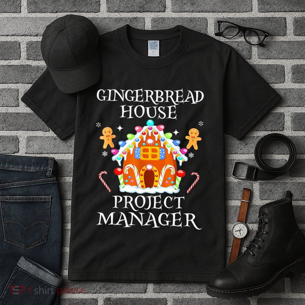 Gingerbread House Project Manager Decorating Baking Xmas Tall T-Shirt