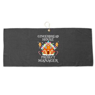 Gingerbread House Project Manager Decorating Baking Xmas Large Microfiber Waffle Golf Towel