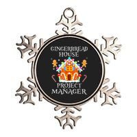 Gingerbread House Project Manager Decorating Baking Xmas Metallic Star Ornament