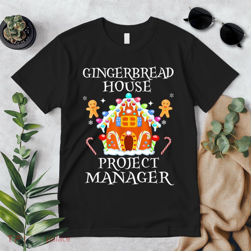 Gingerbread House Project Manager Decorating Baking Xmas Premium T-Shirt