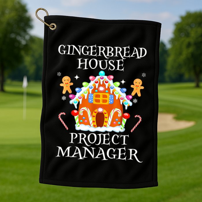 Gingerbread House Project Manager Decorating Baking Xmas Golf Towel