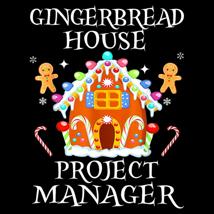 Gingerbread House Project Manager Decorating Baking Xmas Cropped Pullover Crew