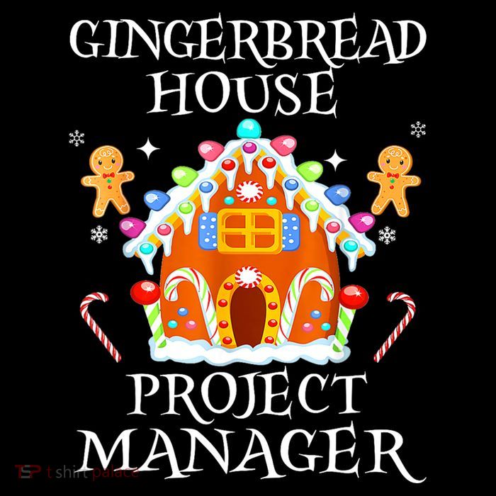 Gingerbread House Project Manager Decorating Baking Xmas Wool Snapback Cap