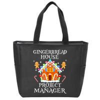 Gingerbread House Project Manager Decorating Baking Xmas Zip Tote Bag