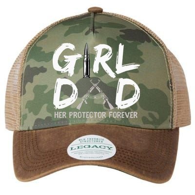 GirlDad Her Protector Forever Funny Father Legacy Tie Dye Trucker Hat