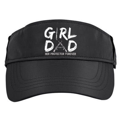 GirlDad Her Protector Forever Funny Father Adult Drive Performance Visor