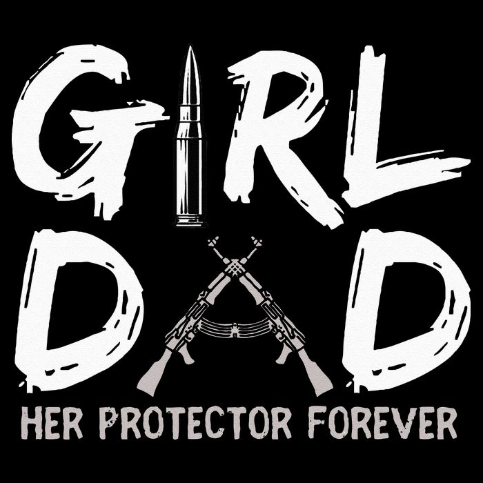 GirlDad Her Protector Forever Funny Father Drawstring Bag