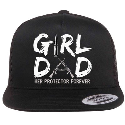 GirlDad Her Protector Forever Funny Father Flatbill Hat
