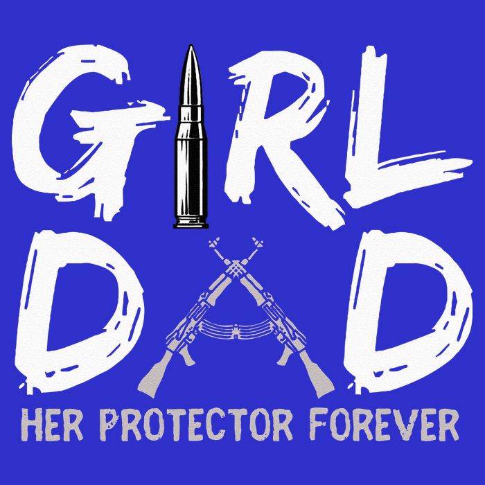 GirlDad Her Protector Forever Funny Father Button
