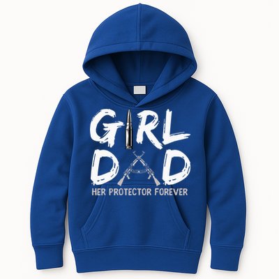 GirlDad Her Protector Forever Funny Father Kids Hoodie