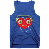 Gamer Heart Present Game Lover Valentines Day Gift Tank Top