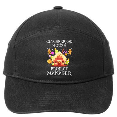 Gingerbread House Project Manager Decorating Baking Xmas 7-Panel Snapback Hat