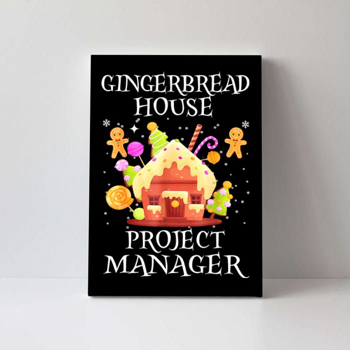 Gingerbread House Project Manager Decorating Baking Xmas Canvas