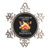 Gingerbread House Project Manager Decorating Baking Xmas Metallic Star Ornament