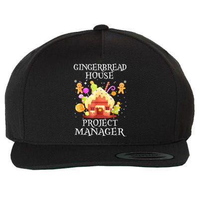 Gingerbread House Project Manager Decorating Baking Xmas Wool Snapback Cap