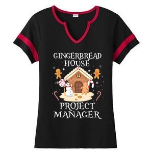 Gingerbread House Project Ager Decorating Baking Xmas Gift Ladies Halftime Notch Neck Tee