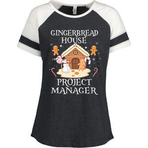 Gingerbread House Project Ager Decorating Baking Xmas Gift Enza Ladies Jersey Colorblock Tee