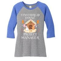 Gingerbread House Project Ager Decorating Baking Xmas Gift Women's Tri-Blend 3/4-Sleeve Raglan Shirt