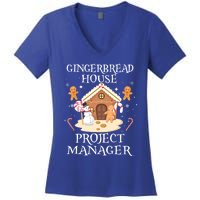 Gingerbread House Project Ager Decorating Baking Xmas Gift Women's V-Neck T-Shirt