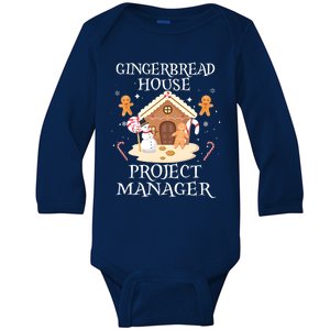 Gingerbread House Project Ager Decorating Baking Xmas Gift Baby Long Sleeve Bodysuit