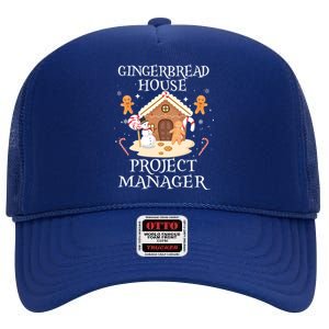 Gingerbread House Project Ager Decorating Baking Xmas Gift High Crown Mesh Back Trucker Hat