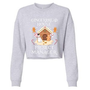 Gingerbread House Project Ager Decorating Baking Xmas Gift Cropped Pullover Crew