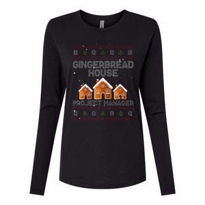 Gingerbread House Project Manager – Xmas Holiday Baking Womens Cotton Relaxed Long Sleeve T-Shirt