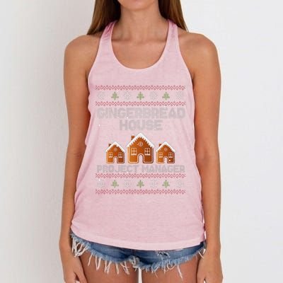 Gingerbread House Project Manager – Xmas Holiday Baking Women's Knotted Racerback Tank