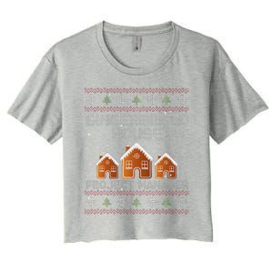 Gingerbread House Project Manager – Xmas Holiday Baking Women's Crop Top Tee