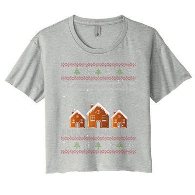 Gingerbread House Project Manager – Xmas Holiday Baking Women's Crop Top Tee