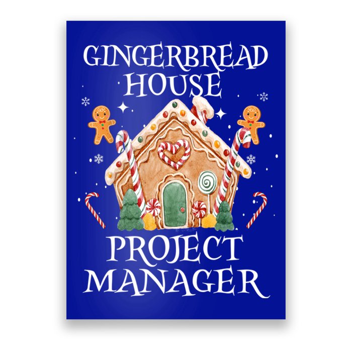 Gingerbread House Project Ager Decorating Baking Xmas Funny Gift Poster