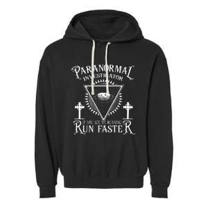 Ghost Hunter Paranormal Investigator Garment-Dyed Fleece Hoodie