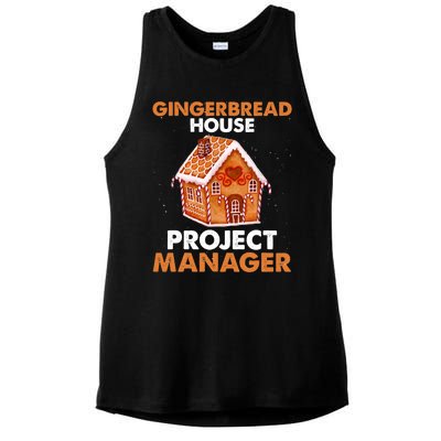 Gingerbread House Project Manager Baking Xmas Funny Ladies PosiCharge Tri-Blend Wicking Tank