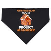 Gingerbread House Project Manager Baking Xmas Funny USA-Made Doggie Bandana